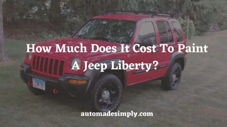 How Much Does It Cost To Paint A Jeep Liberty? A Comprehensive Guide
