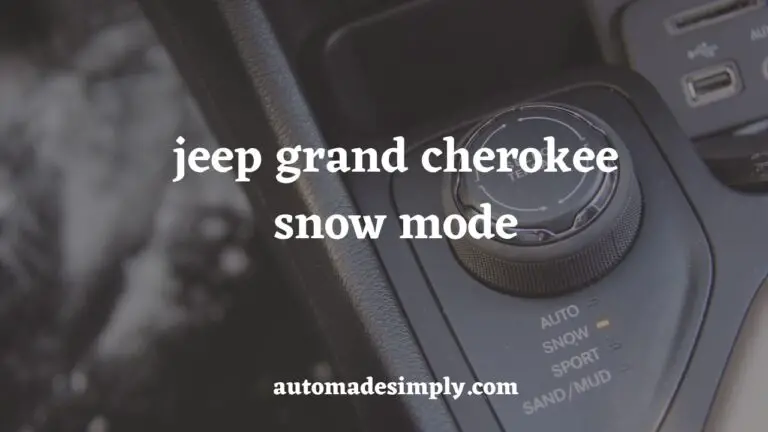 Jeep Grand Cherokee Snow Mode: What You Need to Know