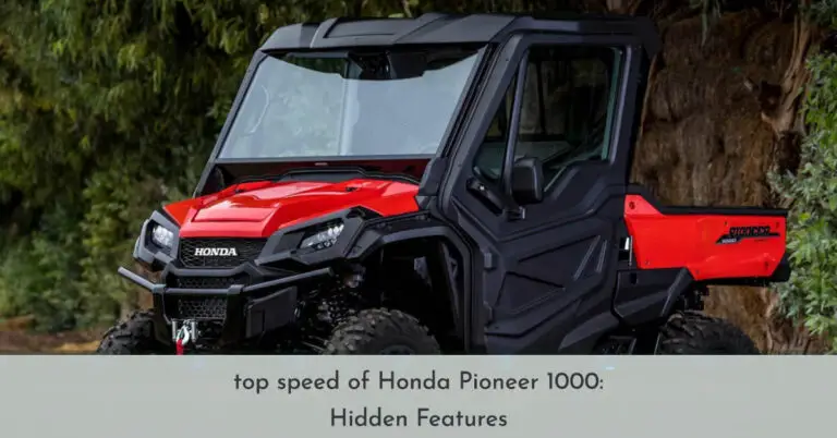 top speed of Honda Pioneer 1000: Hidden Features