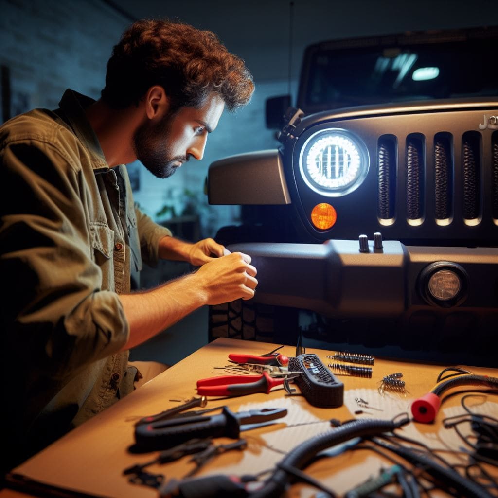 adjusting the jeep jk passenger side headlight