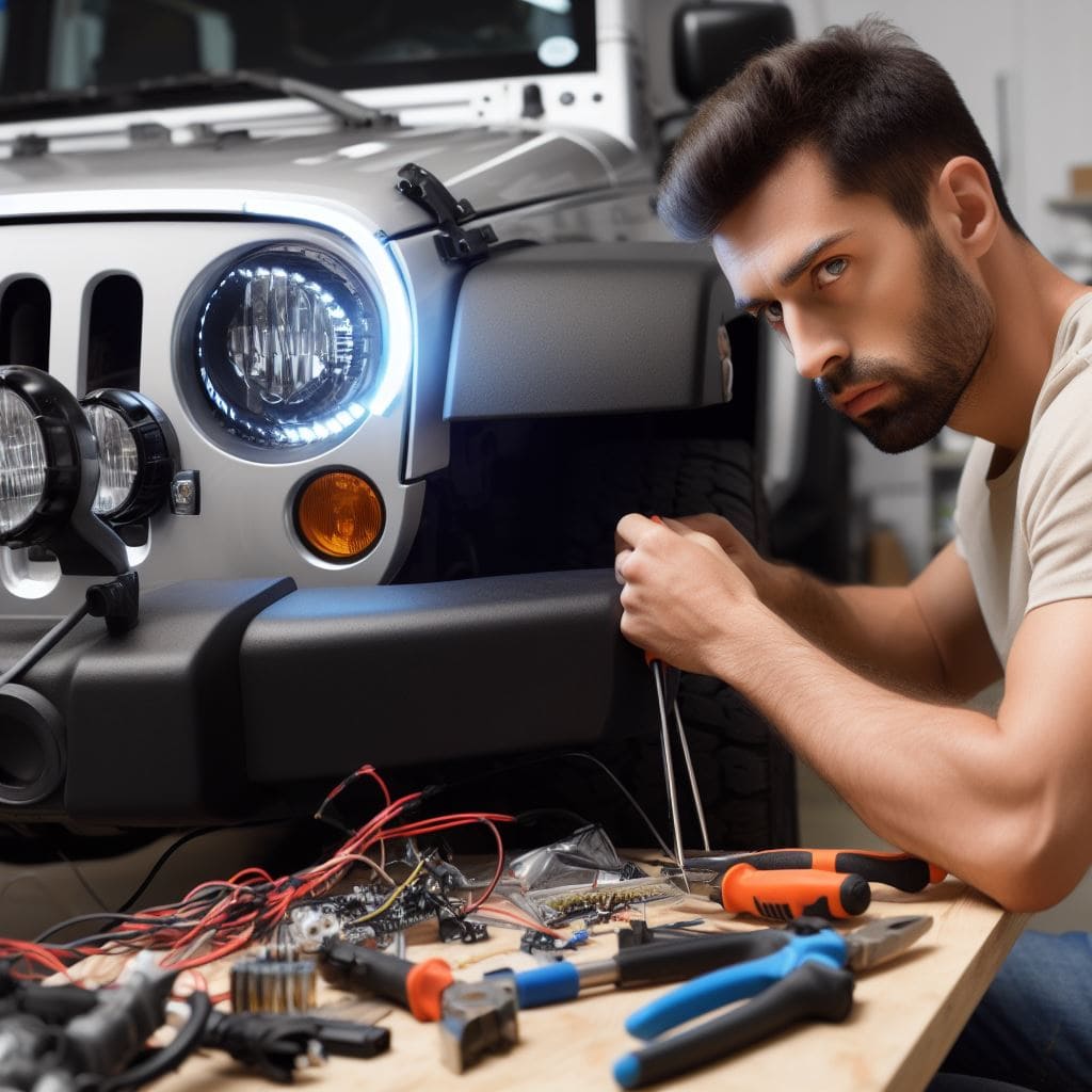 parking and preparing your jeep jk for headlight adjustment