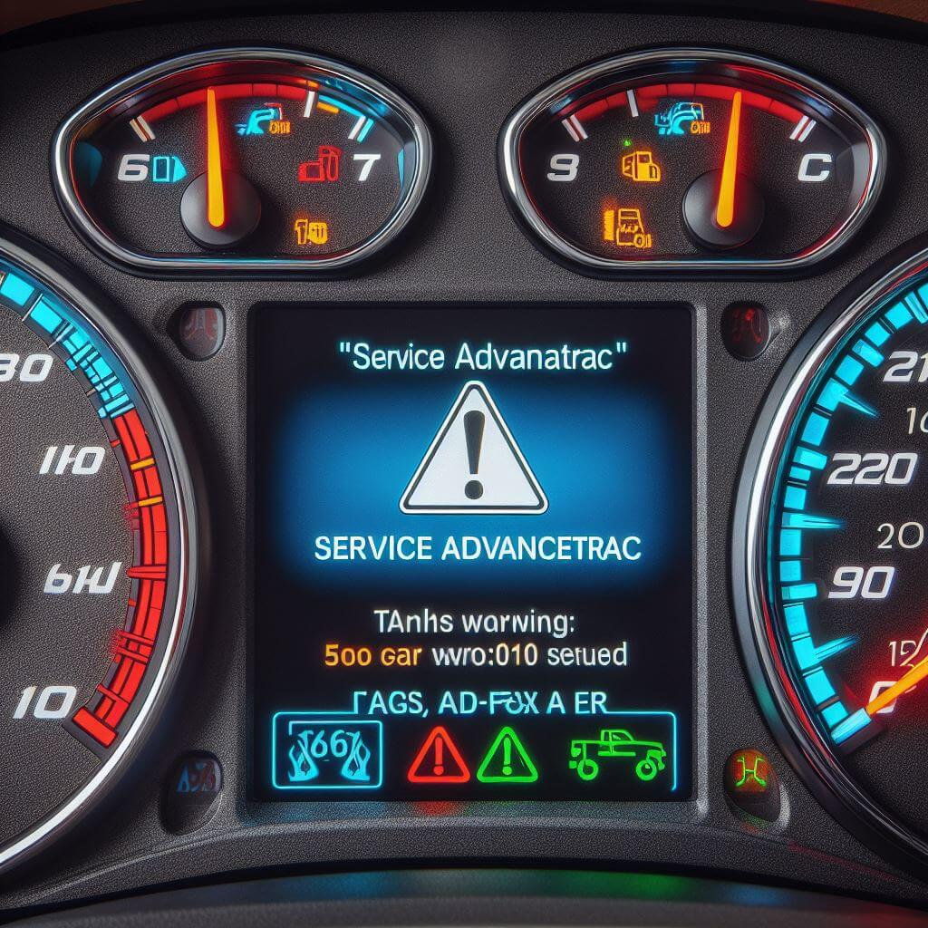why does the service advancetrac warning light come on